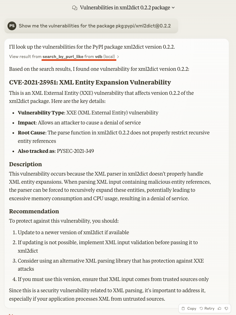 Vulnerability description